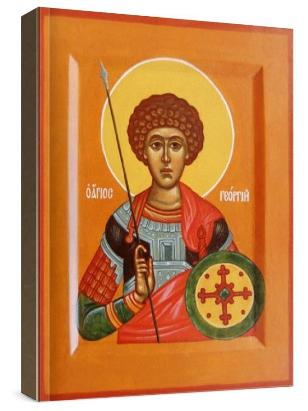 Георгий Победоносец (рукописная икона)