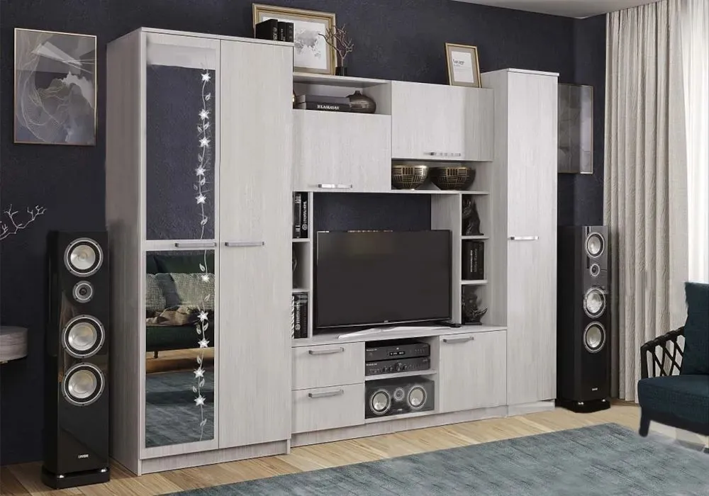 Стенка Флора ясень белый