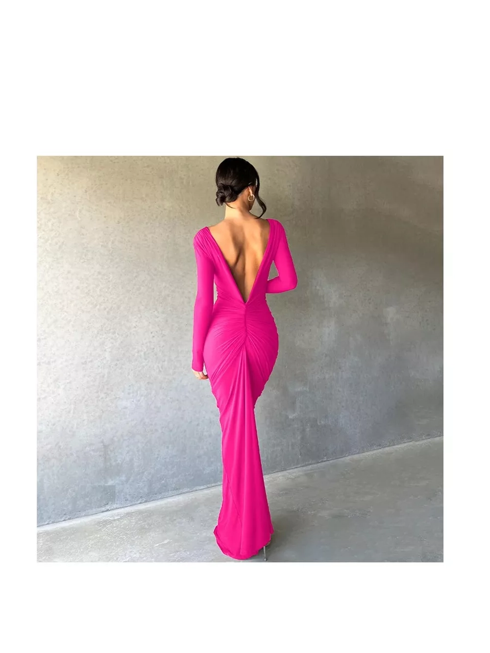 Платье вечернее макси с драпировкой