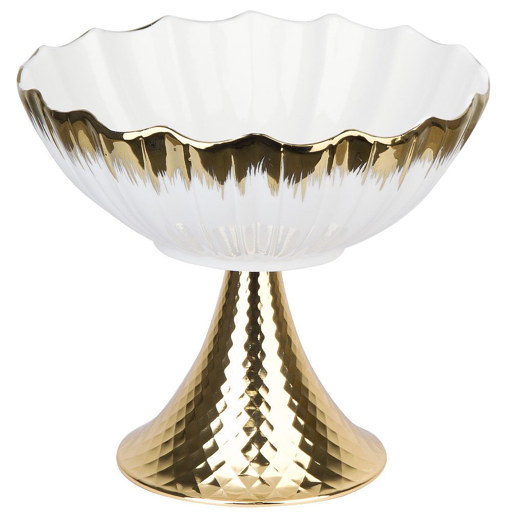 Блюдо на ножке " " 24,5х24,5х22,5см (фарфор) (подарочная упаковка)