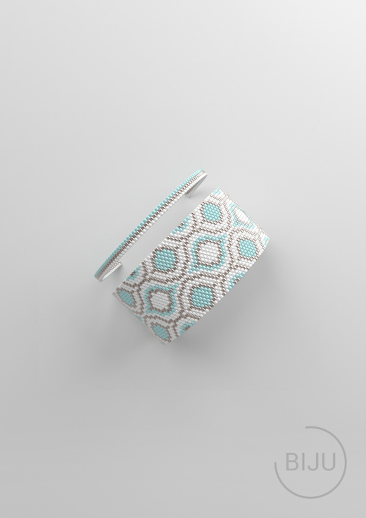 Схема PEYOTE, Схема браслета мозаичное плетение, узор из Miyuki Delica 11/0, файл PDF, №79