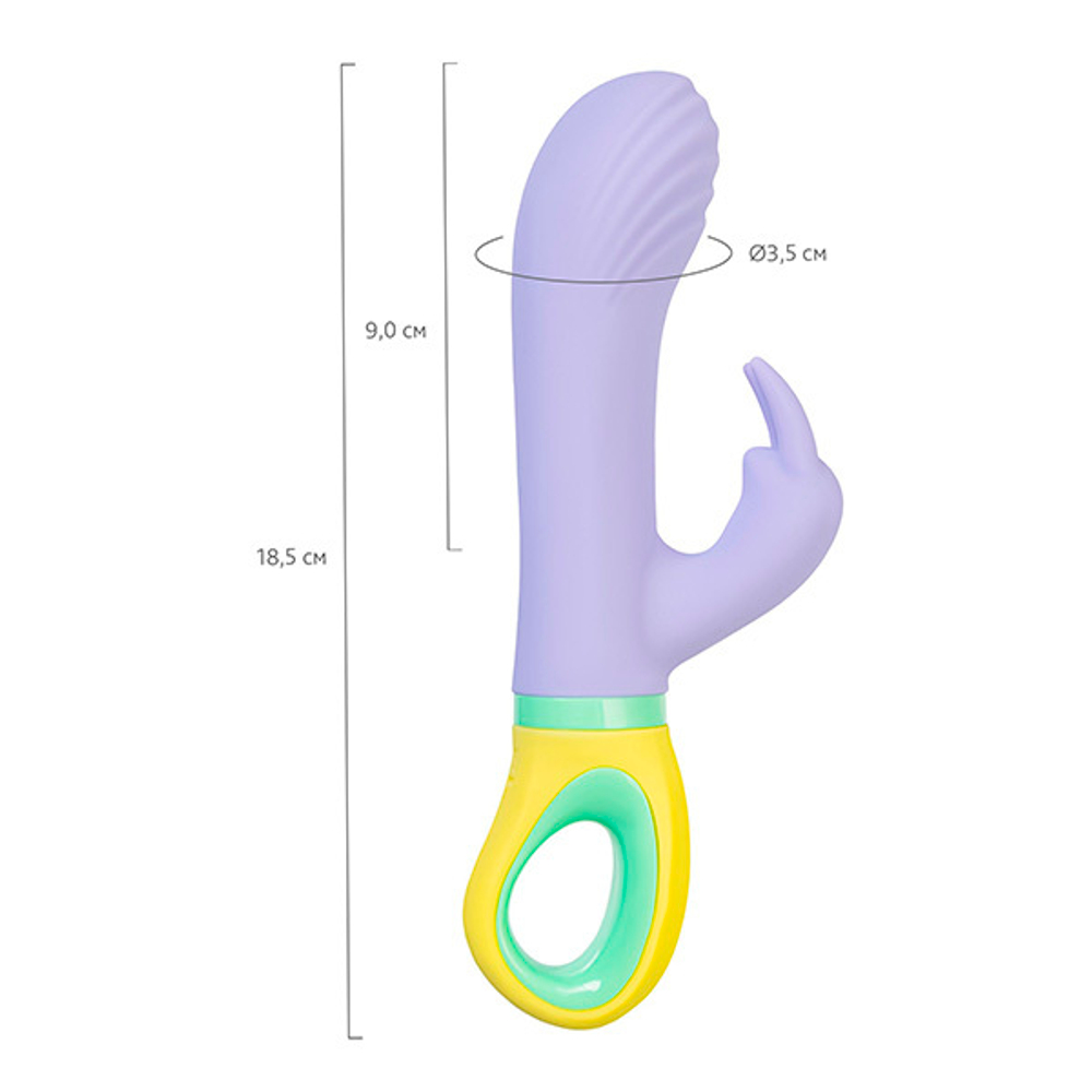 Сиреневый вибратор-кролик 18,5см ToyFa Flovetta Wisteria 457720