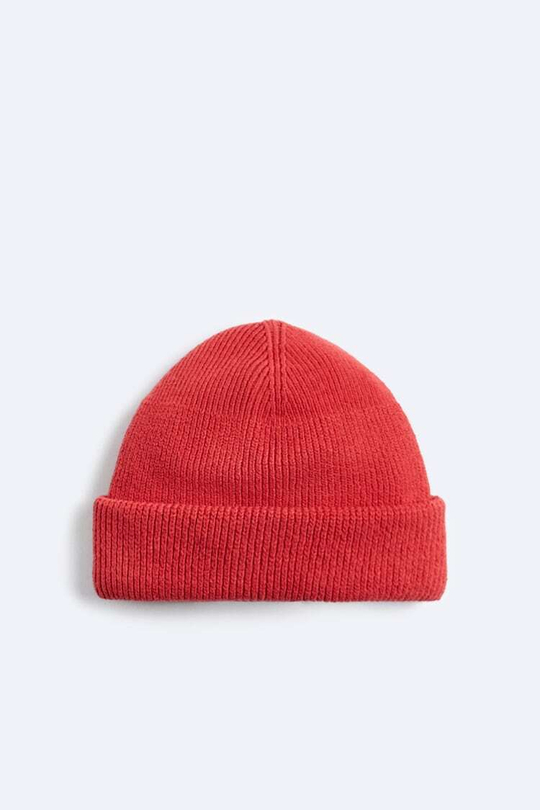 ZARA КОРОТКАЯ ШАПКА, КРАСНЫЙ