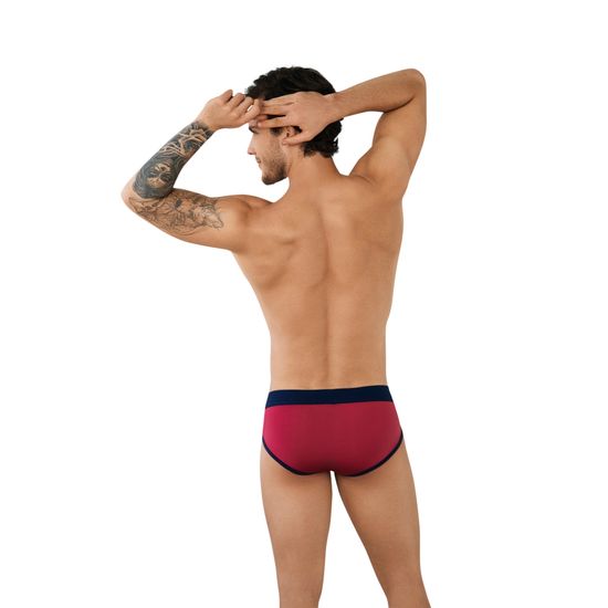 Мужские трусы слипы бордовые Clever SIMPLE BRIEF 094619