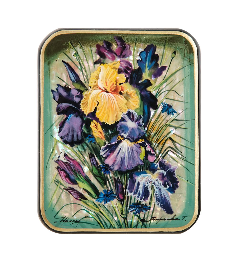 ШК-55/175-D Шкатулка «Ирисы» исп. Маркова