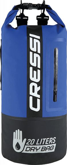 Герморюкзак Cressi Premium Back Pack с карманом на молнии 20 литров черно-синий