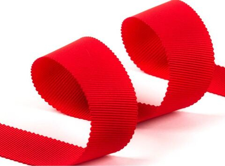 "Gamma" репсовая лента с зубчатым краем PTGR-25 25 мм №250 красный