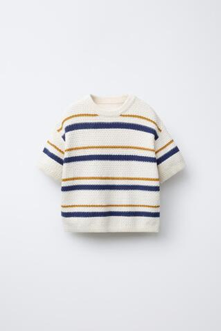 ZARA ПОЛО ИЗ РИФЛЕНОГО ТРИКОТАЖА, ПОЛОСКИ
