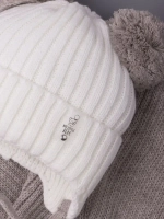 Шапка для девочки осенняя и шарф с ушками