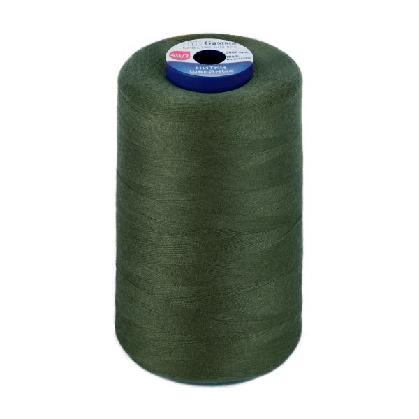 Нитки универсальные Gamma 40/2, 4570 м (5000 ярд) / 1 кат., 411 сине-зеленый