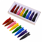 Мелки восковые Yalong 8 цв., "Rocket Crayon", фигурные, форма-ракета, картонная упаковка