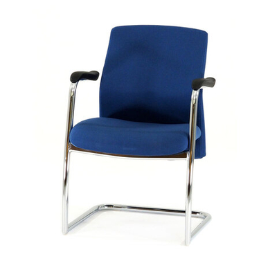 KOLOR Кресло на полозьях СИНИЙ/ХРОМ