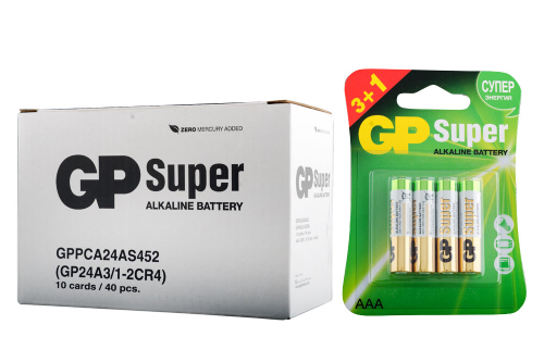 Батарейки GP LR03/BL4 3+1 (4*10)