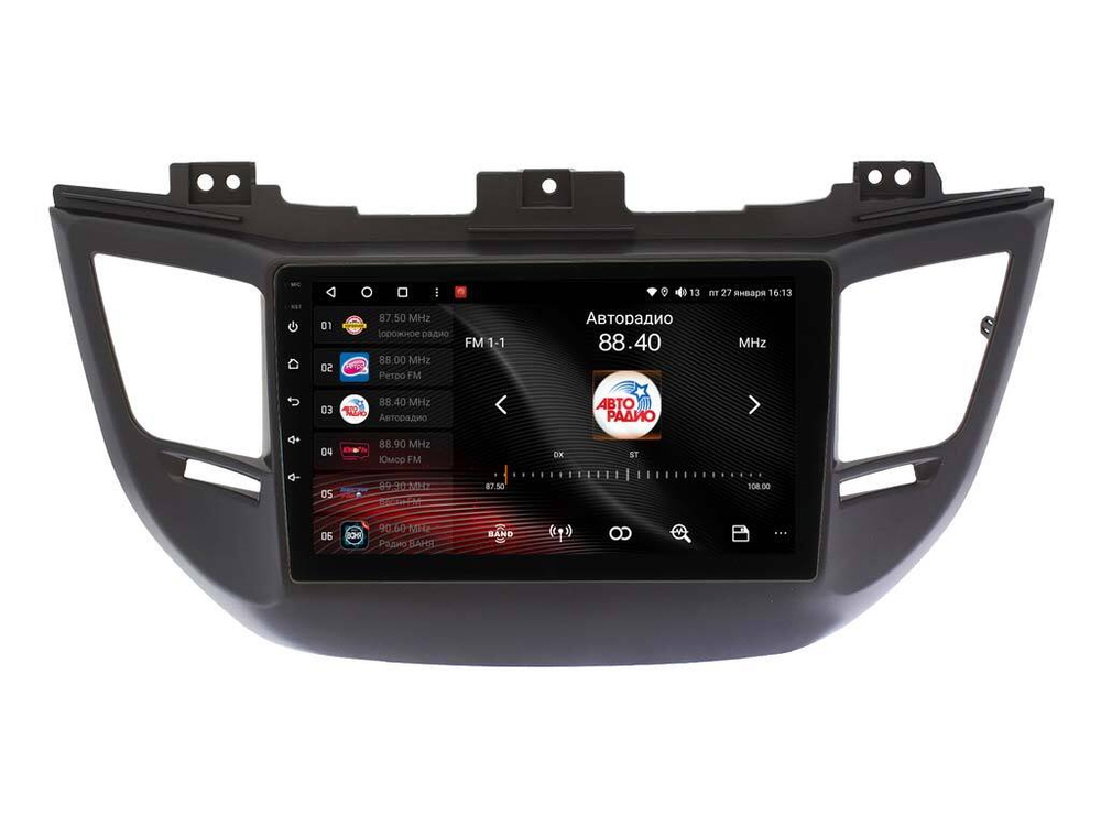 Магнитола для Hyundai Tucson 2016-2018 (рамка черная) - Vaycar VA23-0546 на Android 13, 8-ядер, 2Гб-32Гб, 4G SIM-слот