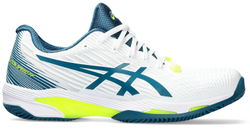 Мужские кроссовки теннисные Asics Solution Speed FF 2 Clay - white/restful teal