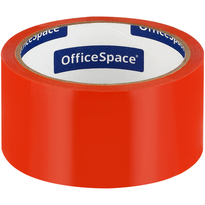 Клейкая лента упаковочная OfficeSpace, 48мм*40м, 45мкм, оранжевая, ШК Скотч