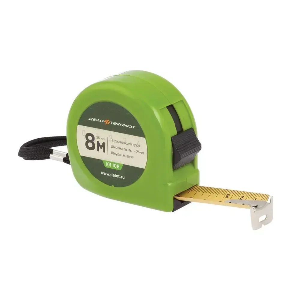 Рулетка Дело Техники 8 м х 25 мм, 101108