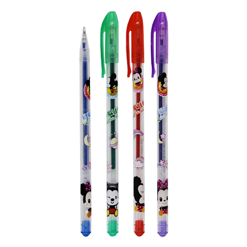 Ручка гелевая, Basir, цветные чернила, серия "Мышата", ароматизированные, корпус с рисунком, 24 шт