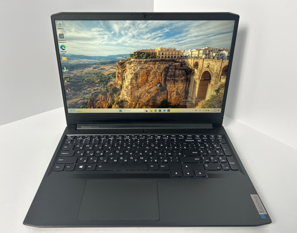 Ноутбук Lenovo IdeaPad Gaming 3 15ACH6 82K200H1RK 15.6"/AMD Ryzen 5 5600H/RAM 8 GB/SSD 512 GB/Nvidia RTX3050 4GB/1920x1080/IPS/DOS/АПодсветка кл-ры: LED/Черный. Состояние: B1