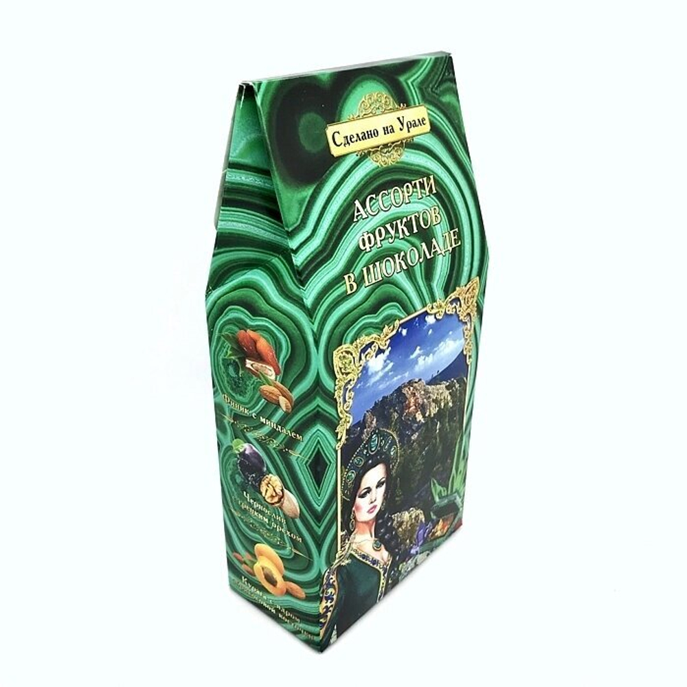 Конфеты "Ассорти фруктов в шоколаде" 150 г в коробке