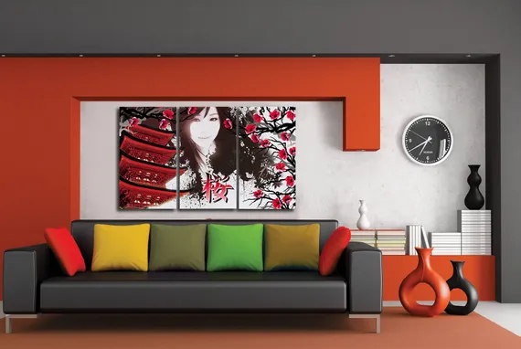 Модульная картина "Японский стиль"