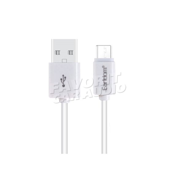 СЗУ 2 USB Earldom ET-140 2400mA пластик кабель микро USB белый