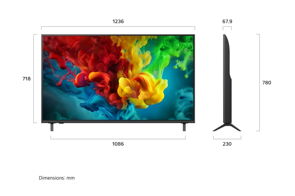 Телевизор LED LG 55" 55QNED83B6A.ARUG черный титан 4K Ultra HD 120Hz DVB-T DVB-T2 DVB-C DVB-S DVB-S2 USB WiFi Smart TV (RUS)