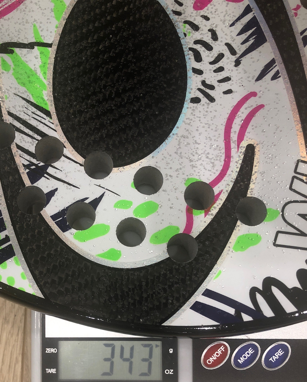 Ракетка White carbon 2.3 Vision с нанесением