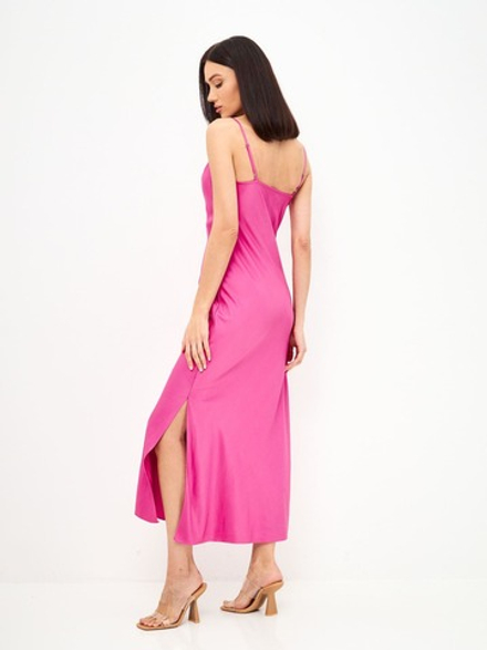Платье бельевое из вискозы фуксия