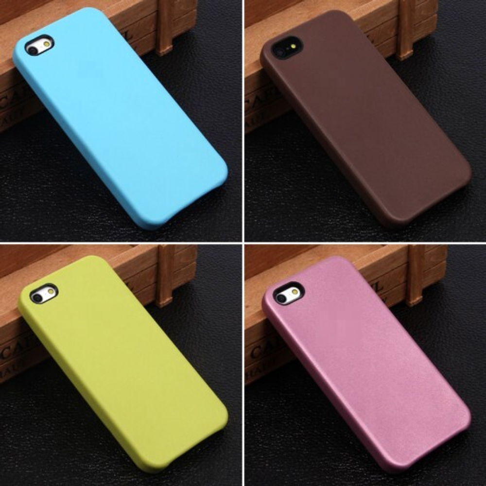 Панель кожаная для iPhone 5/5S, 008112 Коричневый