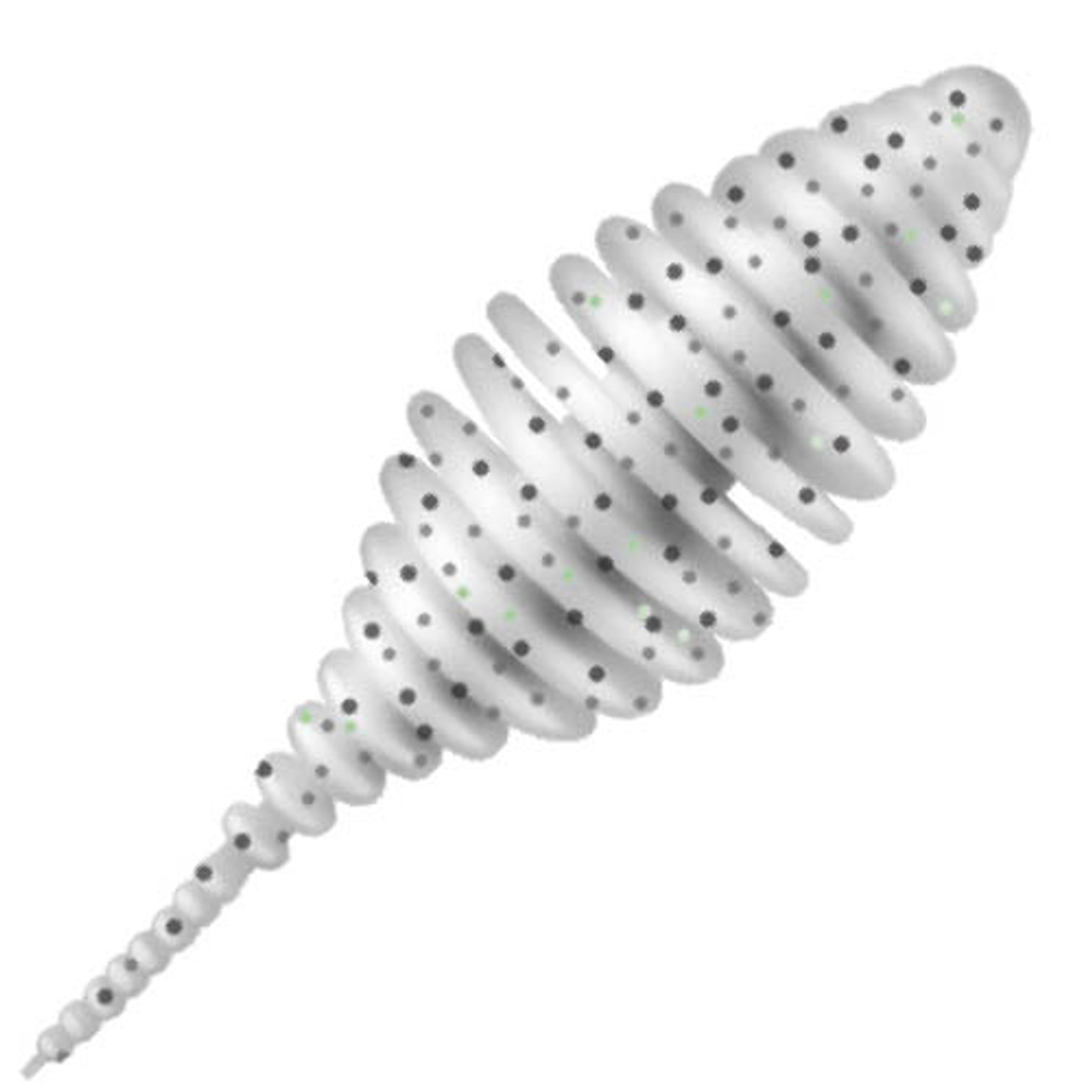 Приманка ZUB-POLLYWOG 40мм(1,5")-12шт, (цвет 501) серый с блестками