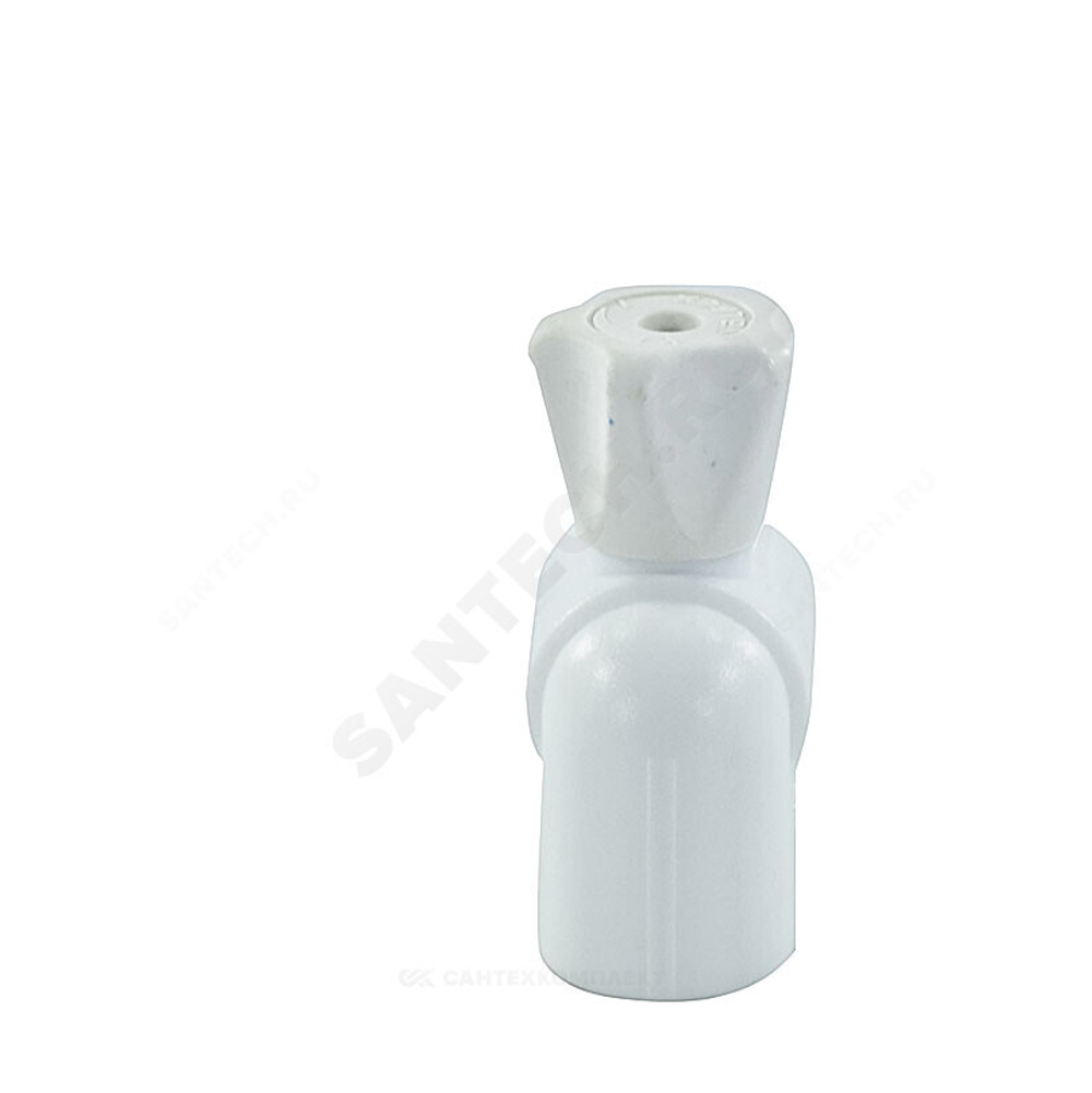 Кран шаровой PP-R белый Дн 20х1/2" НР угловой для радиатора VALFEX 10148020