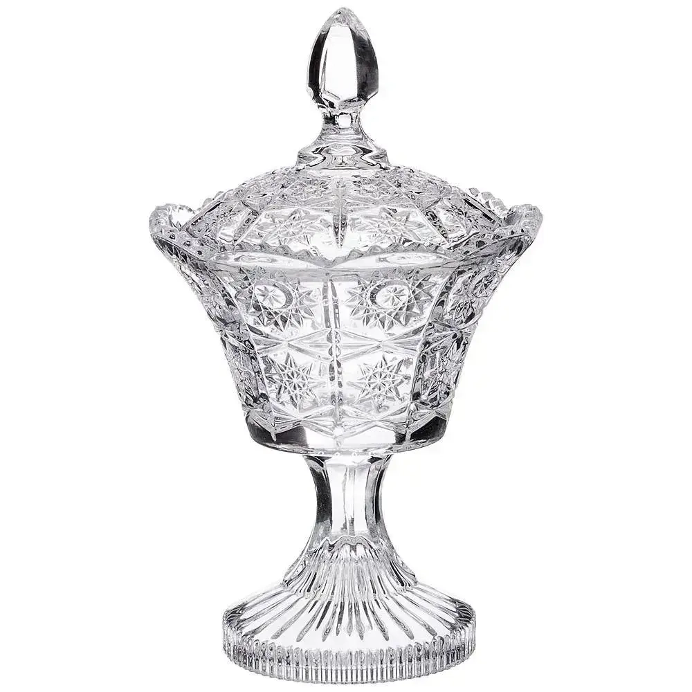 Конфетница на ножке muza crystal 12*12*20 см.