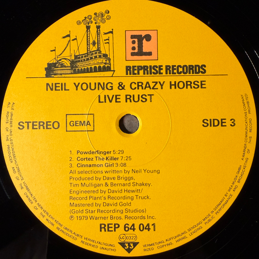 Neil Young & Crazy Horse – Live Rust 2LP (Германия)