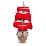 Корабль "Утренняя Звезда" (Lemmo). Красные паруса, Сборная модель, деревянный конструктор, 3D пазл, подарки, хобби, короблестроение, судомоделизм, алые паруса