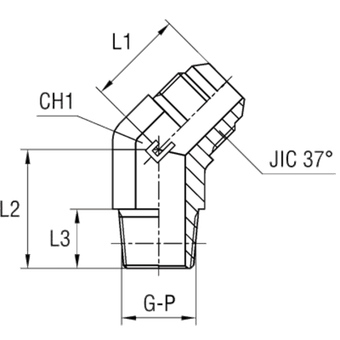 Штуцер FC45 JIC 9/16 - BSPT 1/4