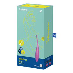 Перезаряжаемый точечный вибромассажер Satisfyer Twirling Joy, фуксия