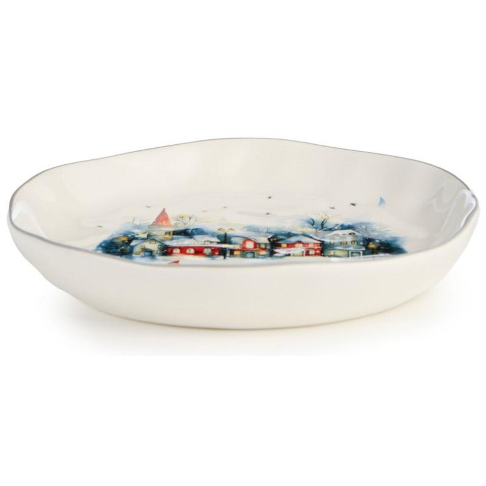 Тарелка закусочная Agness "С новым годом!" 17х3см