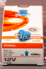 Osram 1.2W 12V Панель приборов - светло-голубой (Закругленный цоколь) (1шт.)