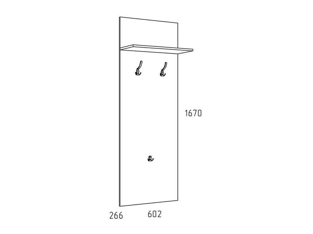 НМ 040.59 Вешалка Оливия Дуб Сонома