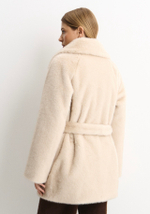 Шуба Lux миди бежевый