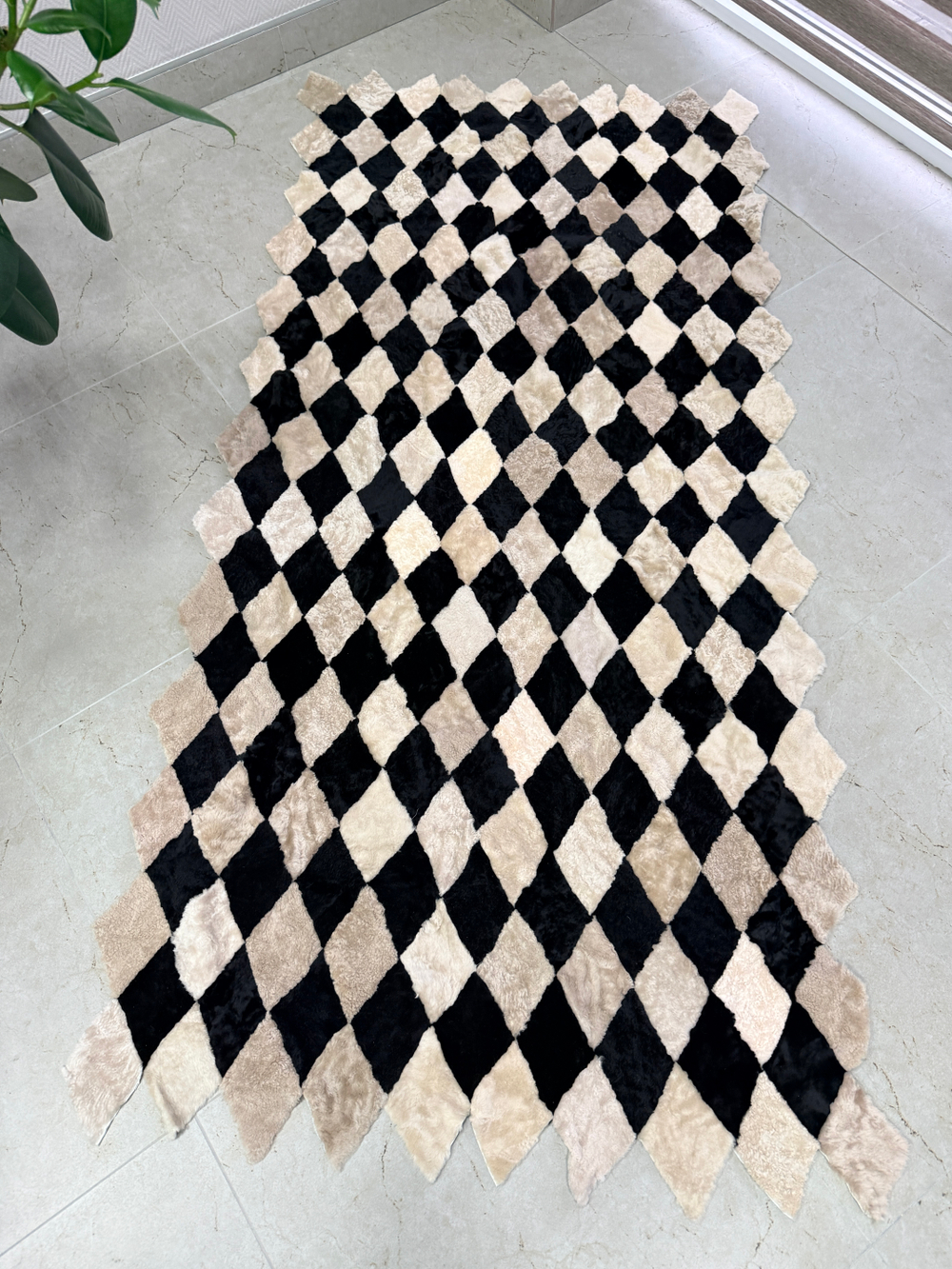 Покрывало меховое ковер из шкуры овчины