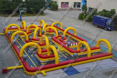 Надувная трасса "Час пик", 15*15*2,5 м