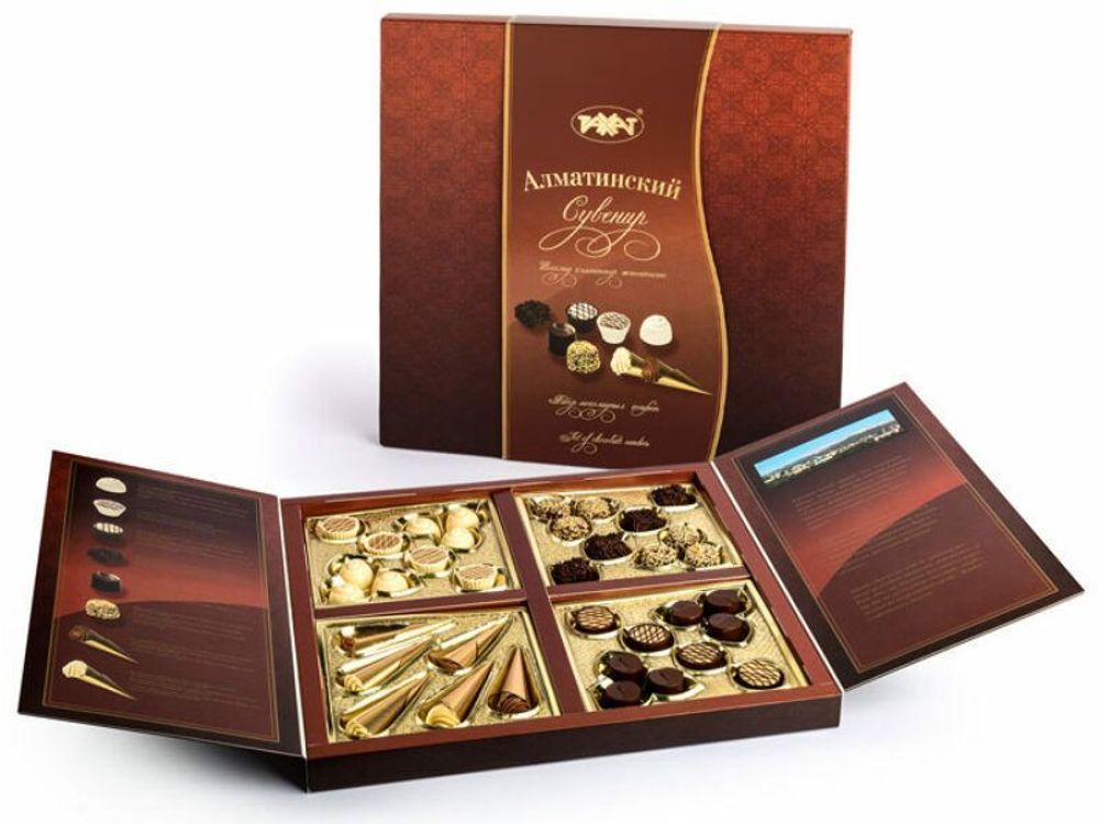 Набор шоколадных конфет Алматинский сувенир х/к 430 гр