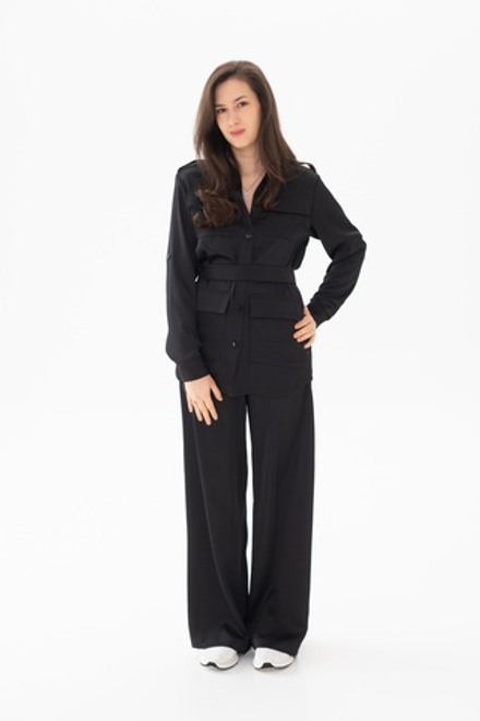 Блуза сафари сатин