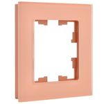 BRITE Рамка 1-местная РУ-1-2-БрП стекло персиковый матовый IEK