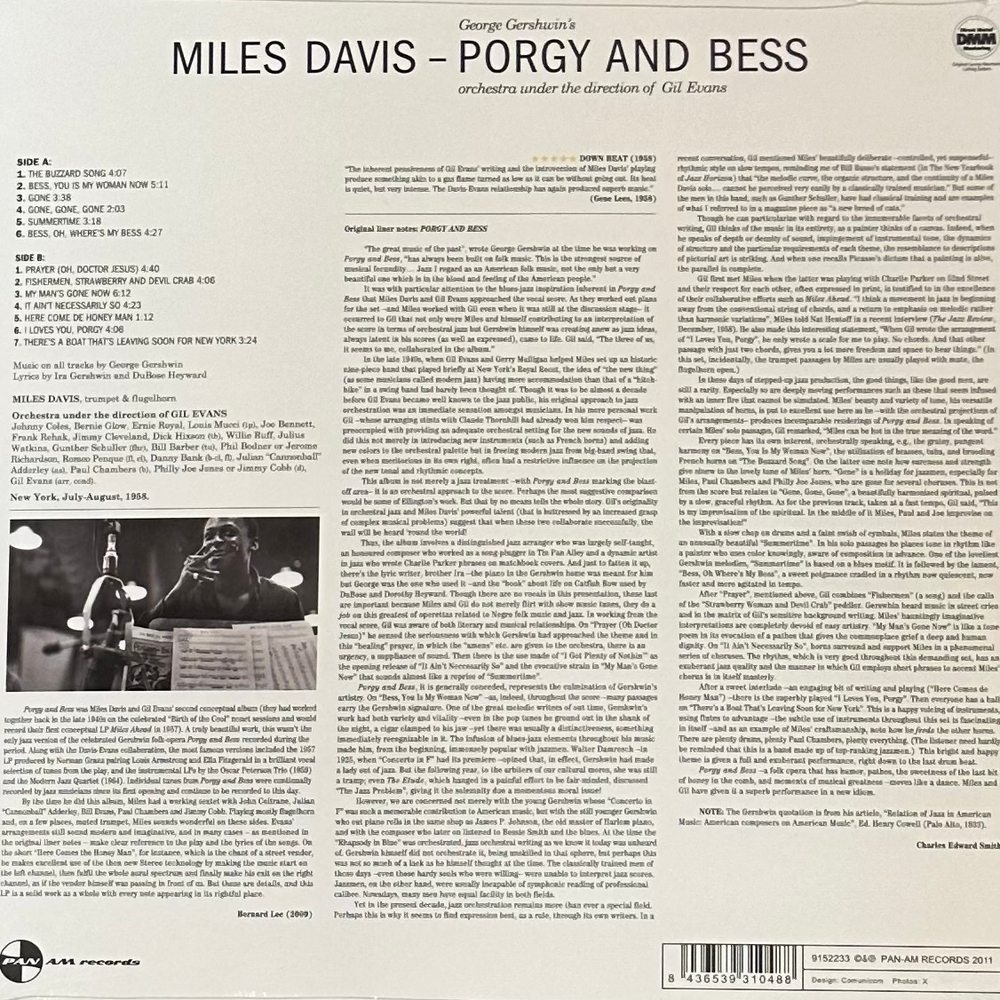 Miles Davis - Porgy And Bess (Европа 2011г.)