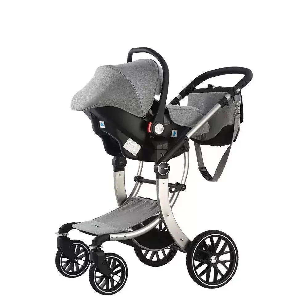 Детская коляска Luxmom 601A 3в1 (серый)