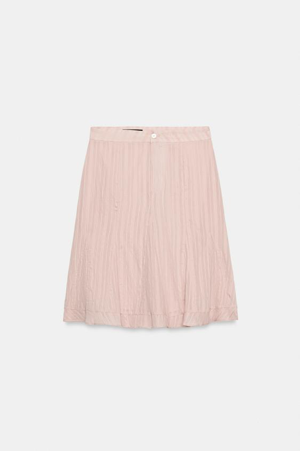 ZARA ЮБКА МИДИ ГОДЕ, ПУДРОВО-РОЗОВЫЙ