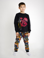 Пижама д/мальчика "Пижамный-1" ПЖ-95/1, р.122 тёмно-синий (Ивашка)